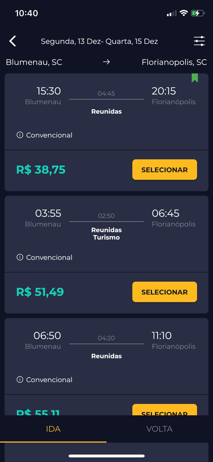 Como fazer uma reserva de passagem Rodoviária no App Paytrack